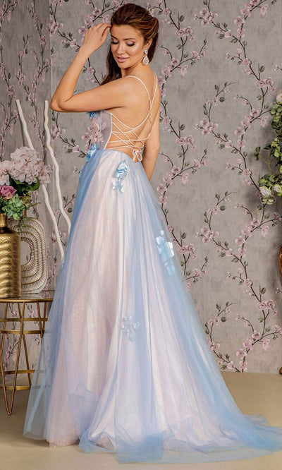 GLS by Gloria GL3250 - Scoop Neck 3D Floral Gown Prom Dresses