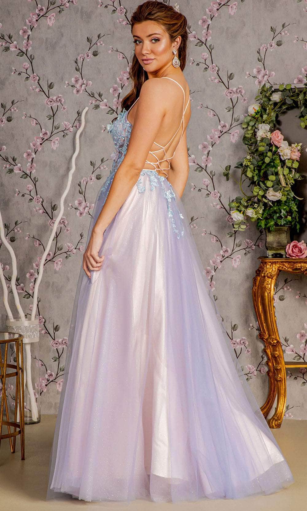 GLS by Gloria GL3252 - Sheer Corset Applique Gown Prom Dresses