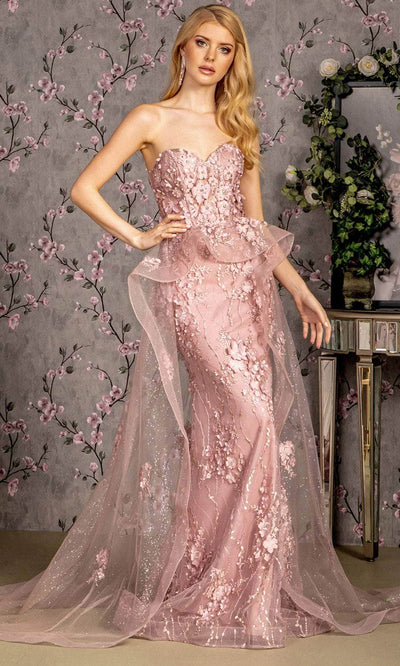 GLS by Gloria GL3257 - Peplum Sheath Evening Dress Evening Dresses S / Mauve