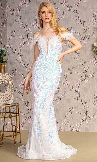 GLS by Gloria GL3284 - Sequin Mermaid Gown Prom Dresses XS / Ivory
