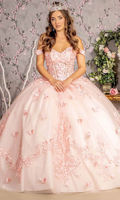 GLS by Gloria GL3301 - Off-Shoulder Sweetheart Ballgown Ball Gowns XS / Blush