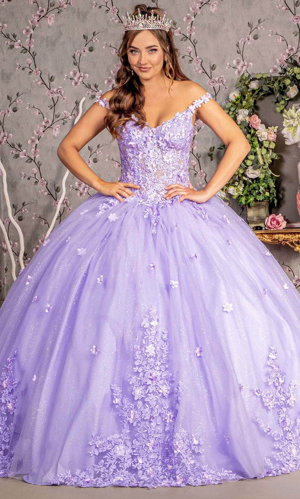 GLS by Gloria GL3302 - Sweetheart Embellished Ballgown Ball Gowns XS / Lilac
