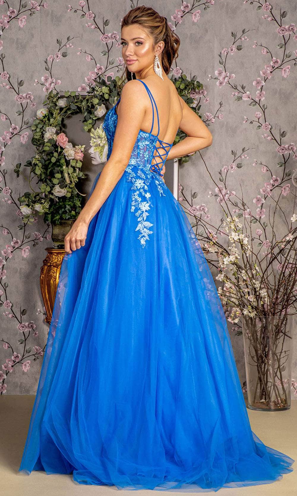 GLS by Gloria GL3309 - Sleeveless Lace-Up Back Gown Prom Dresses