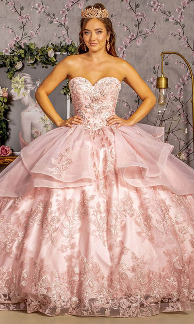 GLS by Gloria GL3317 - Strapless Sweetheart Ballgown Ball Gowns XS / Blush