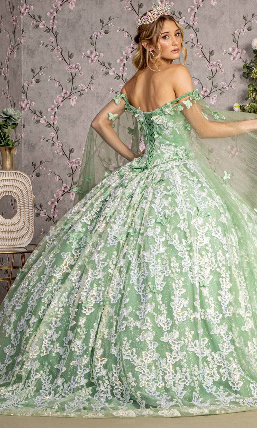 GLS by Gloria GL3451 - Butterfly Off-Shoulder Ballgown Ball Gowns