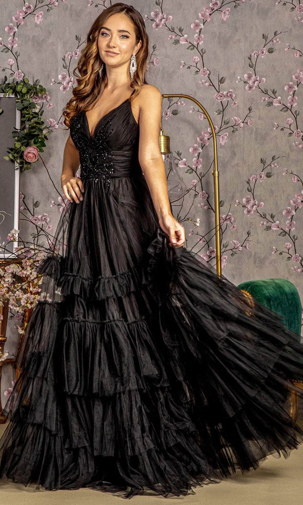 GLS by Gloria GL3452 - Sequin Empire Evening Dress Evening Dresses XS / Black