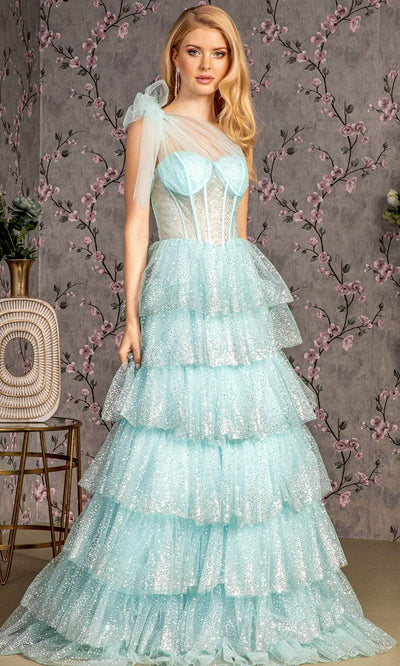 GLS by Gloria GL3454 - Glitters A-Line Evening Dress Evening Dresses XS / Baby Blue