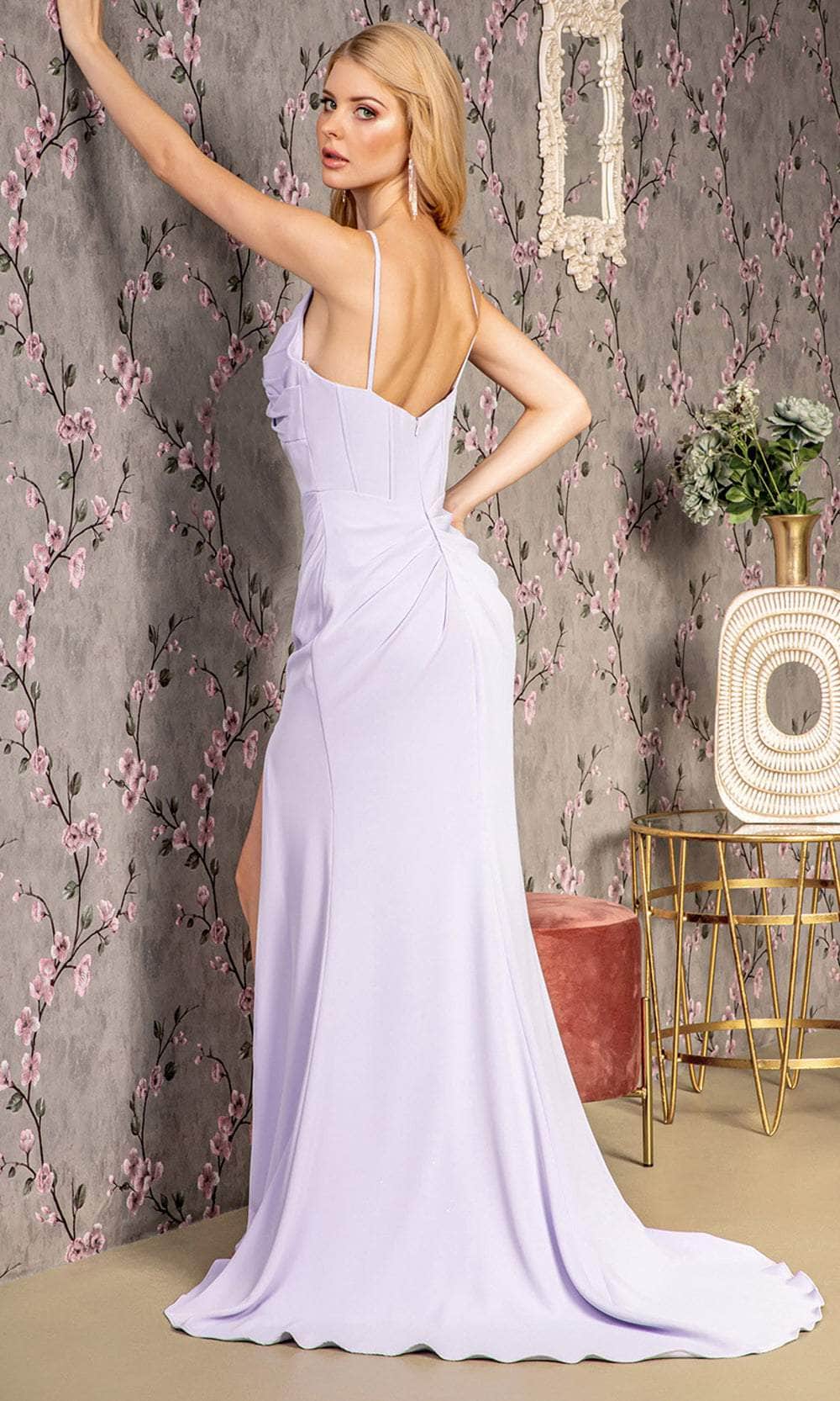 GLS by Gloria GL3457 - Pleated Fitted Evening Dress Evening Dresses