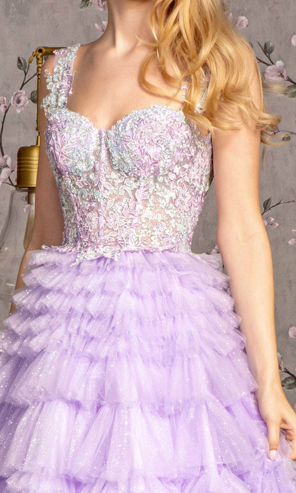 GLS by Gloria GL3460 - Tiered Skirt Corset Gown Prom Dresses