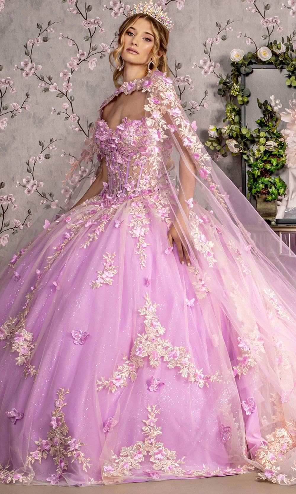 GLS by Gloria GL3467 - Sweetheart Floral Ballgown Ball Gowns XS / Lilac