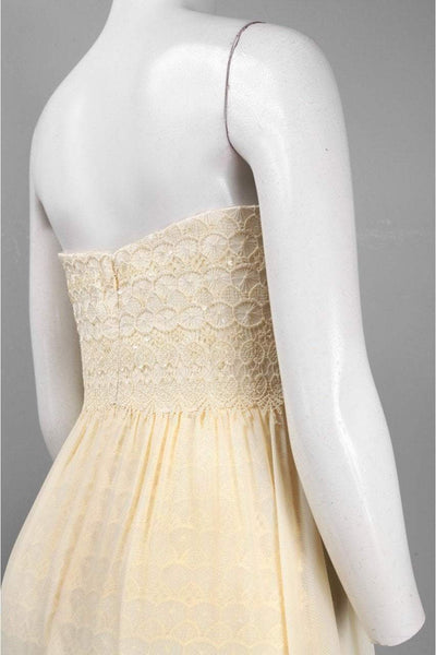 Adrianna Papell - Strapless Lace Dress 231M48940 in Neutral and Yellow