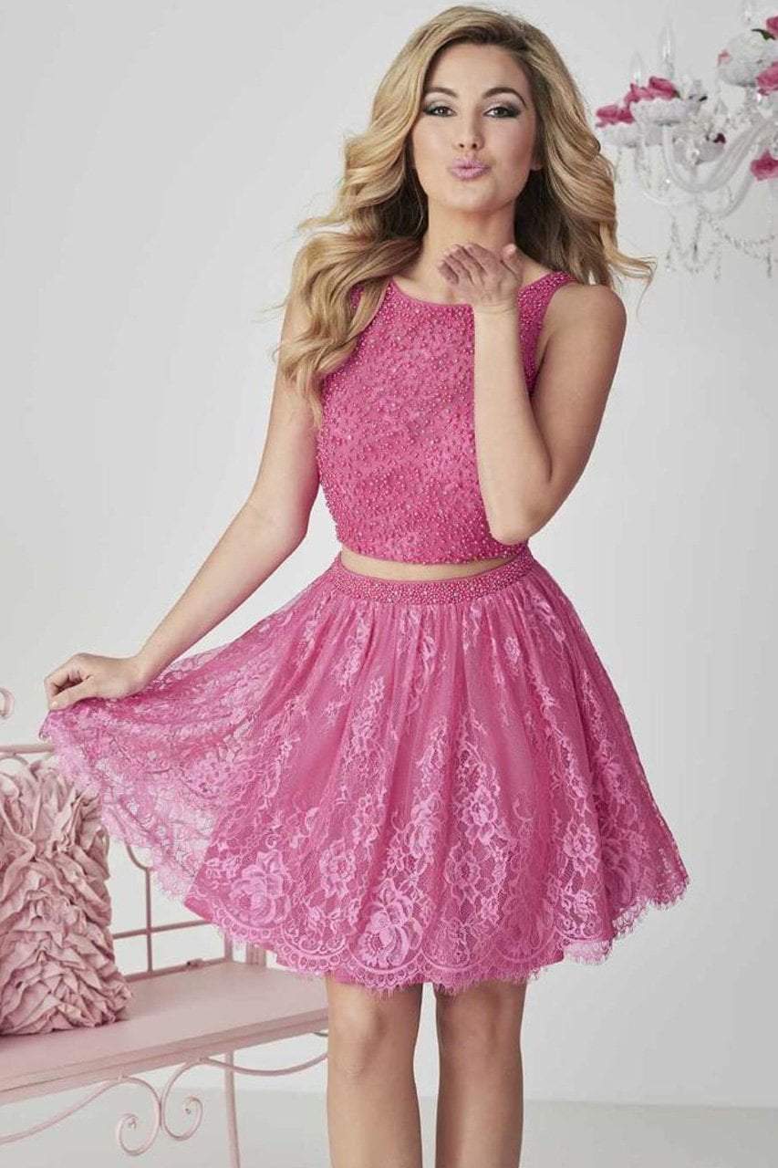 Tiffany Homecoming - 27120 Short Lace A-Line Beaded Dress Special Occasion Dress