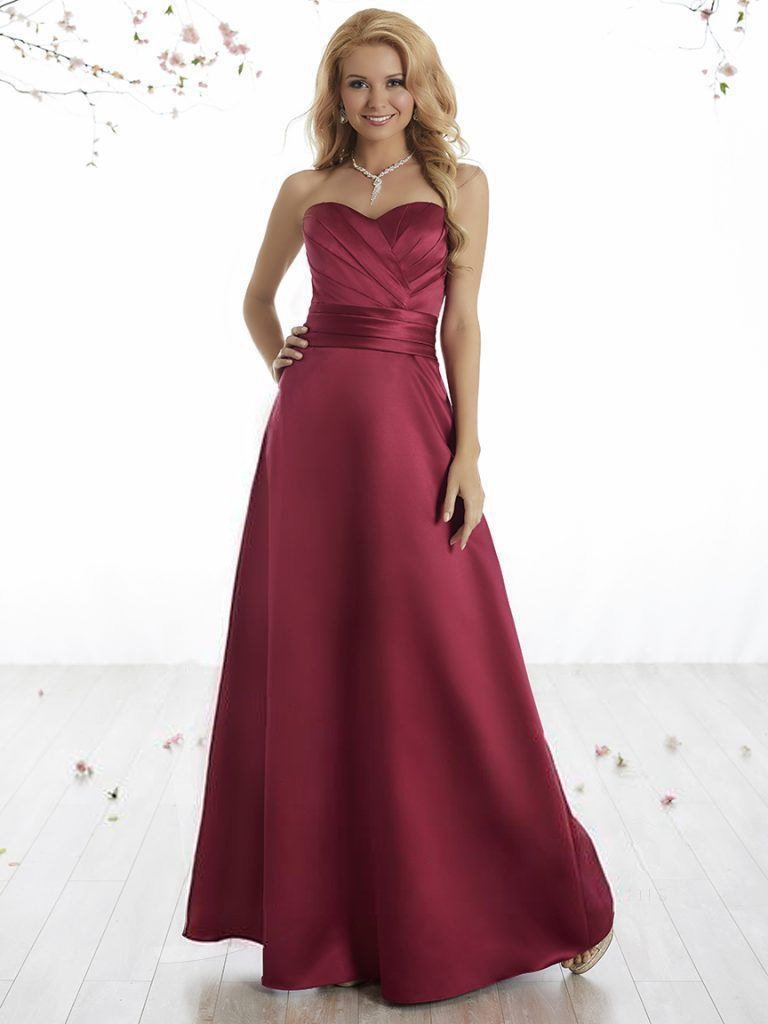Damas 52416 - Long Satin A-line Dress - Strapless, Pleated bust and waistband, A-line skirt, Lace up back ADASA Damas 52416 - Long Satin A-line Dress - Strapless, Pleated bust and waistband, A-line skirt, Lace up back ADASA