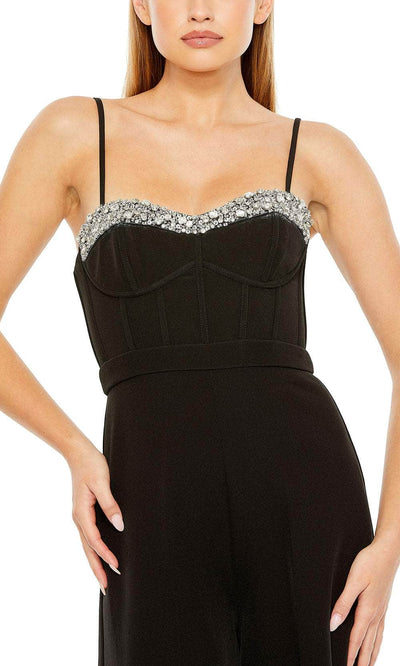 Ieena Duggal 11765 - Embellished Flared Jumpsuit Formal Dresses
