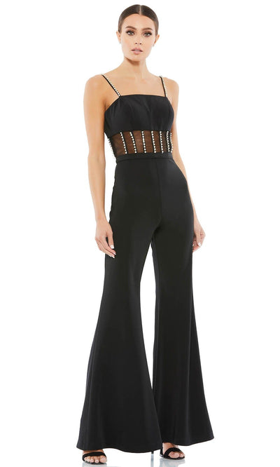 Ieena Duggal 26601 - Square Formal Jumpsuit | Couture Candy Evening Dresses 0 / Black