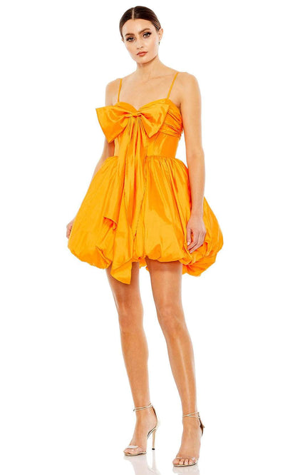 Ieena Duggal 27040 - Draped Bubble Cocktail Dress Special Occasion Dress 0 / Orange