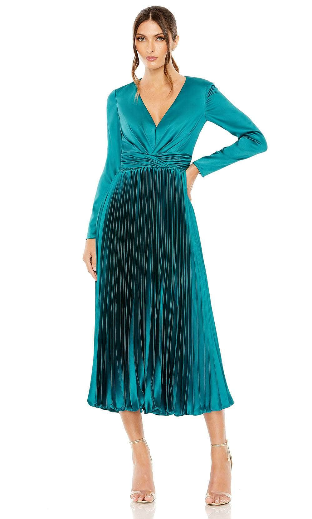 Ieena Duggal 27148 - Pleated A-Line Formal Dress Special Occasion Dress 4 / Teal