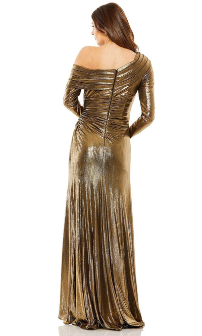 Ieena Duggal 27175 - Asymmetric Metallic Evening Gown Evening Dresses