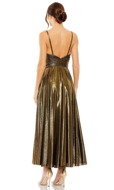 Ieena Duggal 30761 - Pleated Metallic Prom Gown Prom Dresses