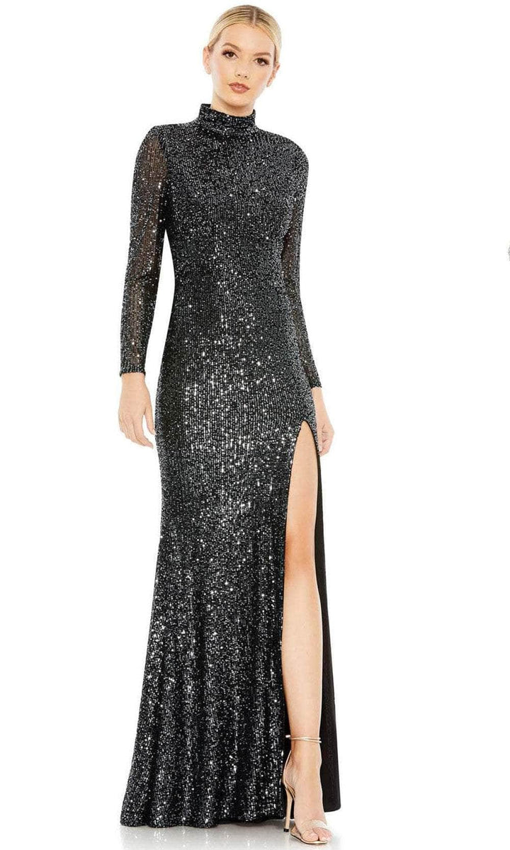 Ieena Duggal - Long Sleeve Dress 42014  In Black