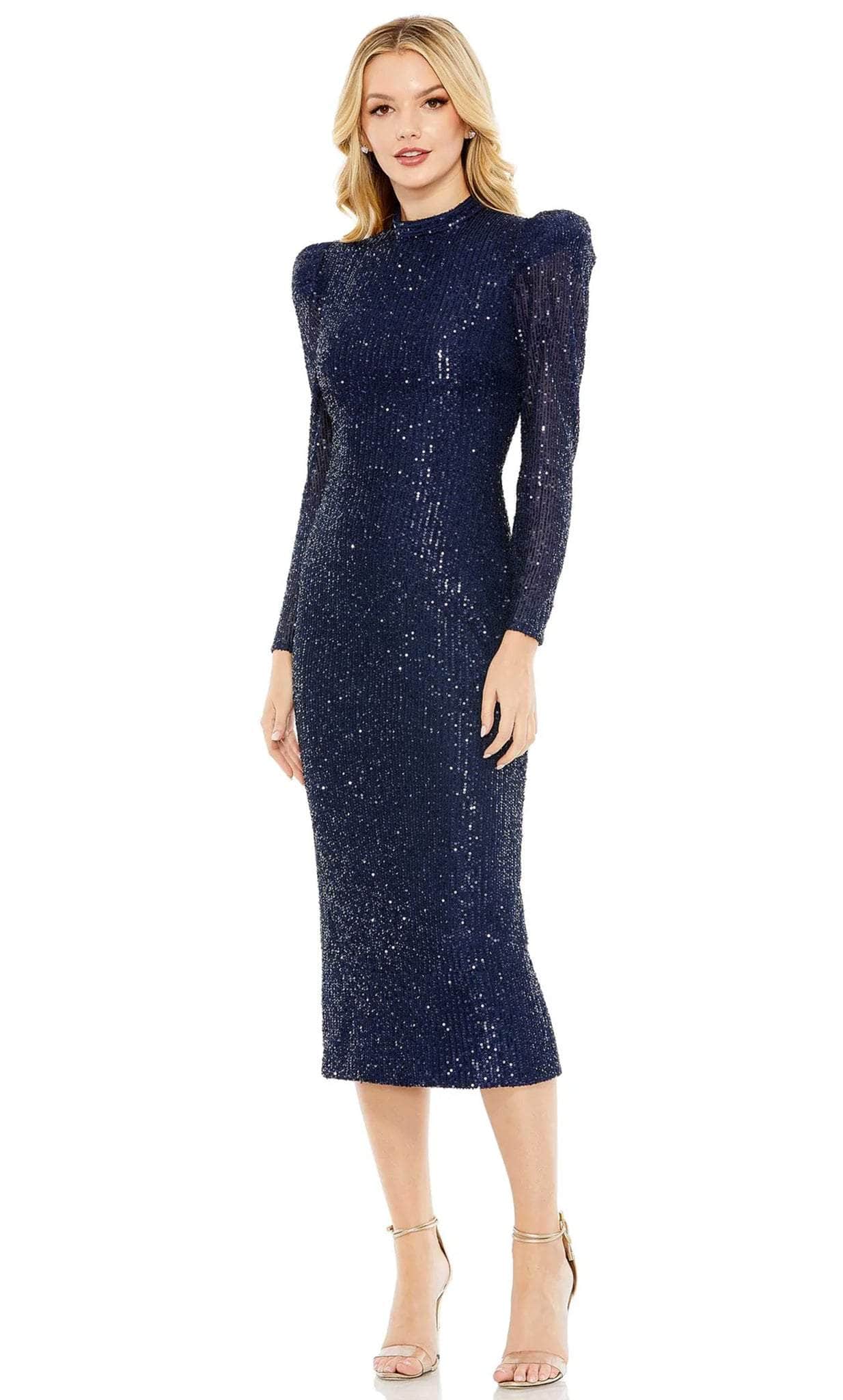 Ieena Duggal 42020 - Puffed Sleeve Dress