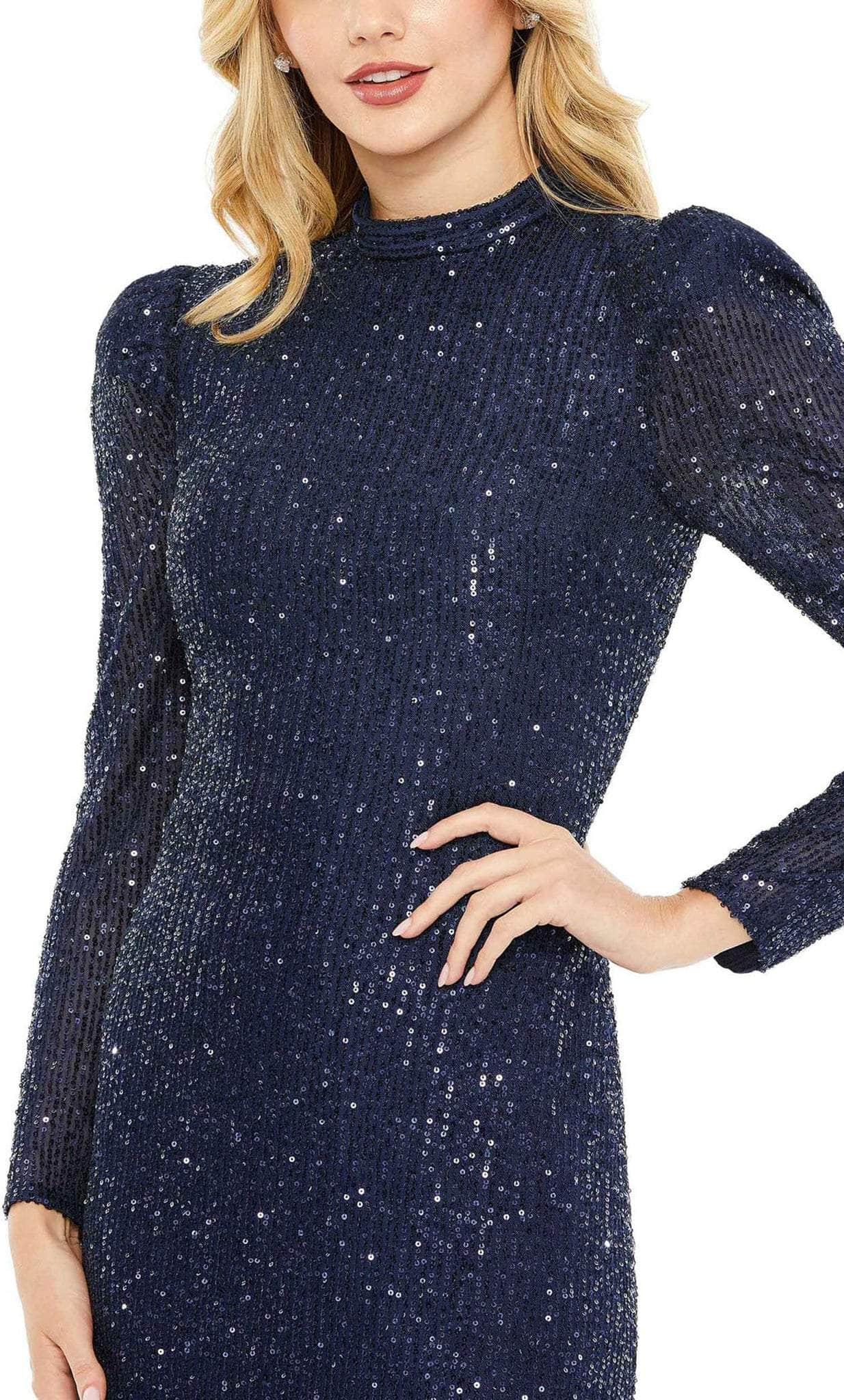 Ieena Duggal 42020 - Puffed Sleeve Dress