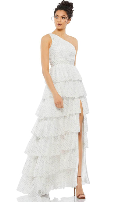 Ieena Duggal 49512 - Asymmetrical Neck Dress