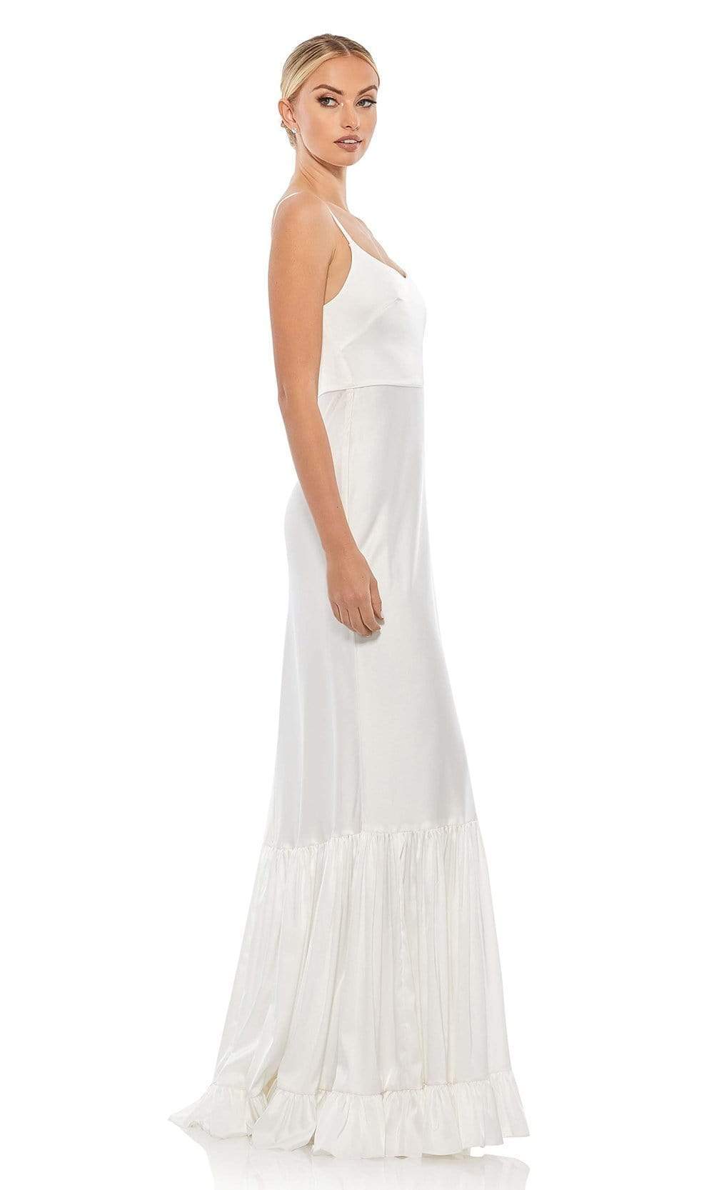 Ieena Duggal - 55381I Spaghetti Strap Scoop Neck Satin Dress Evening Dresses