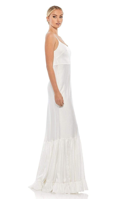 Ieena Duggal - 55381I Spaghetti Strap Scoop Neck Satin Dress Evening Dresses