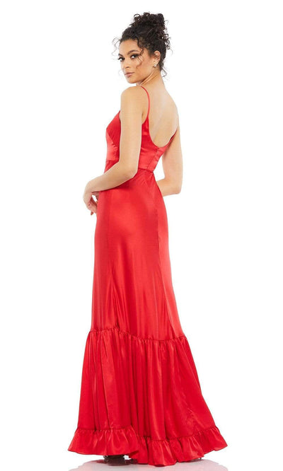 Ieena Duggal - 55381I Spaghetti Strap Scoop Neck Satin Dress Evening Dresses