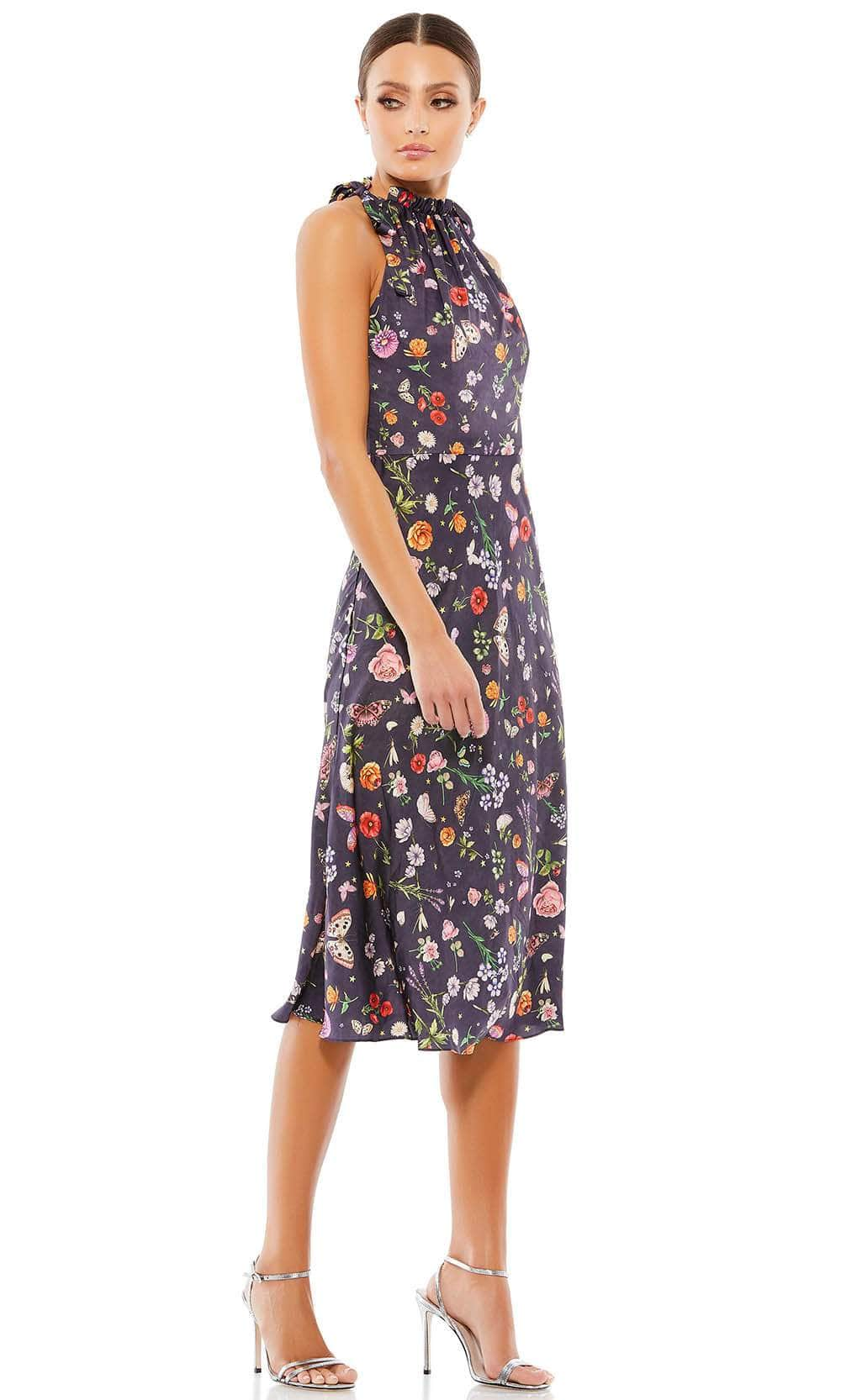 Ieena Duggal 55629 - Floral Print Halter Cocktail Dress Special Occasion Dress