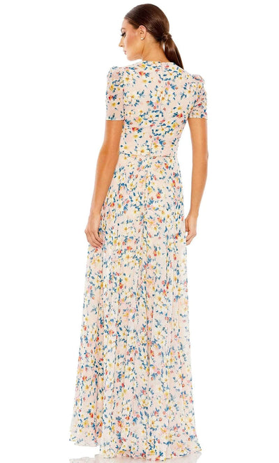 Ieena Duggal 55642 - V-Neck Floral Dress