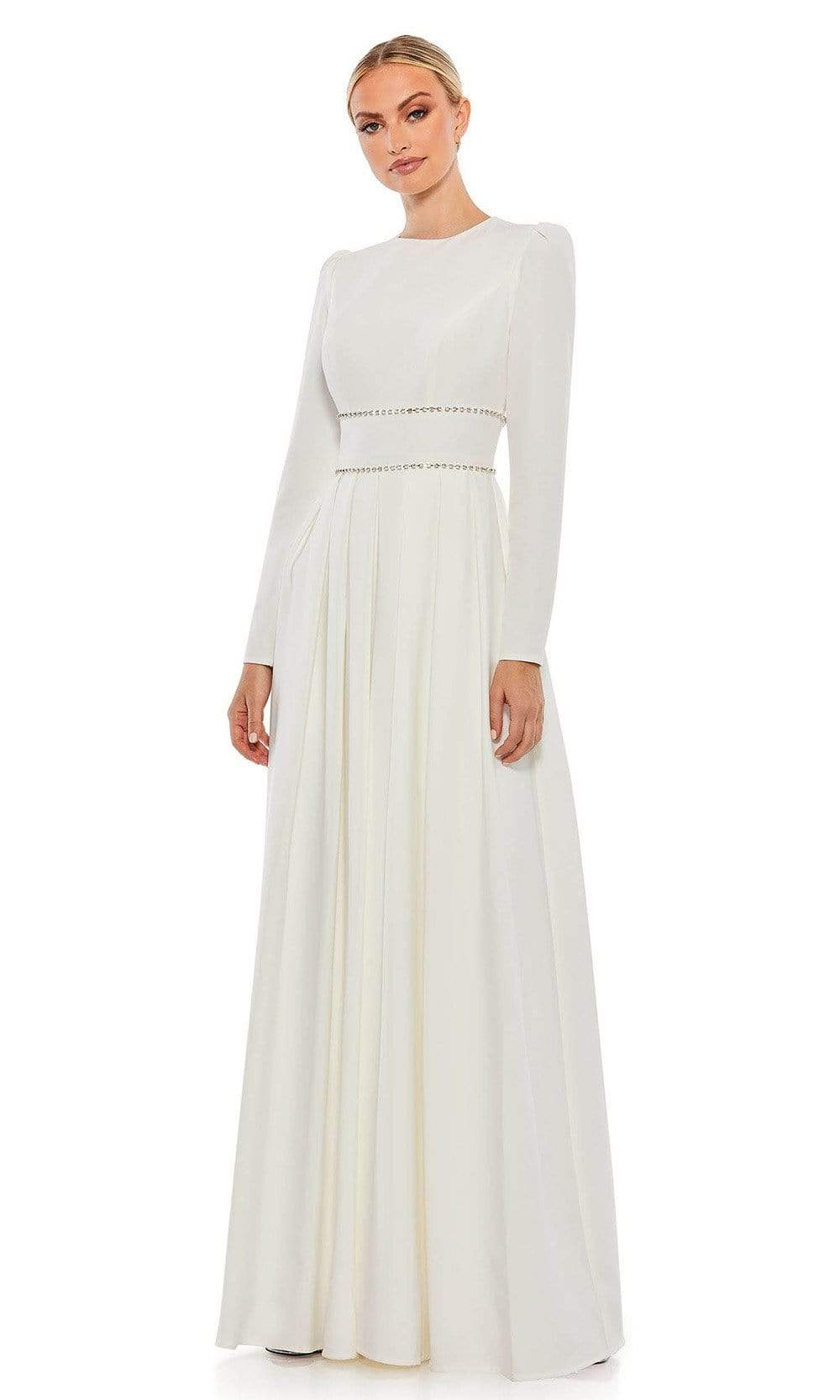 Ieena Duggal - 55705 Long Sleeve Jeweled A-Line Dress Mother of the Bride Dresses