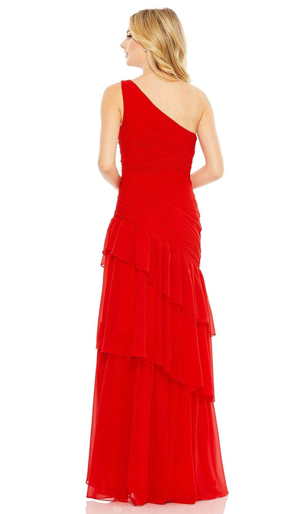 Ieena Duggal 55908 - One-Sleeve Ruffled Asymmetrical Hem Prom Dress Prom Dresses