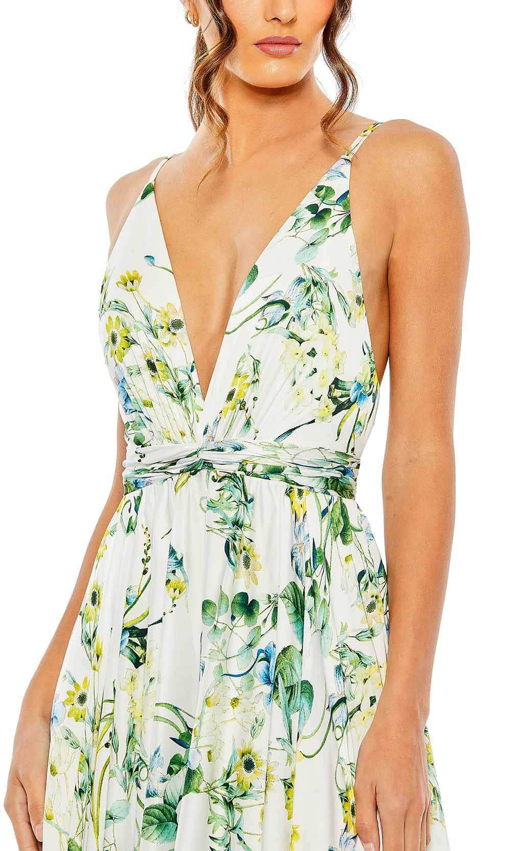 Ieena Duggal 55983 - Floral Sleeveless A-line Prom Dress Evening Dresses