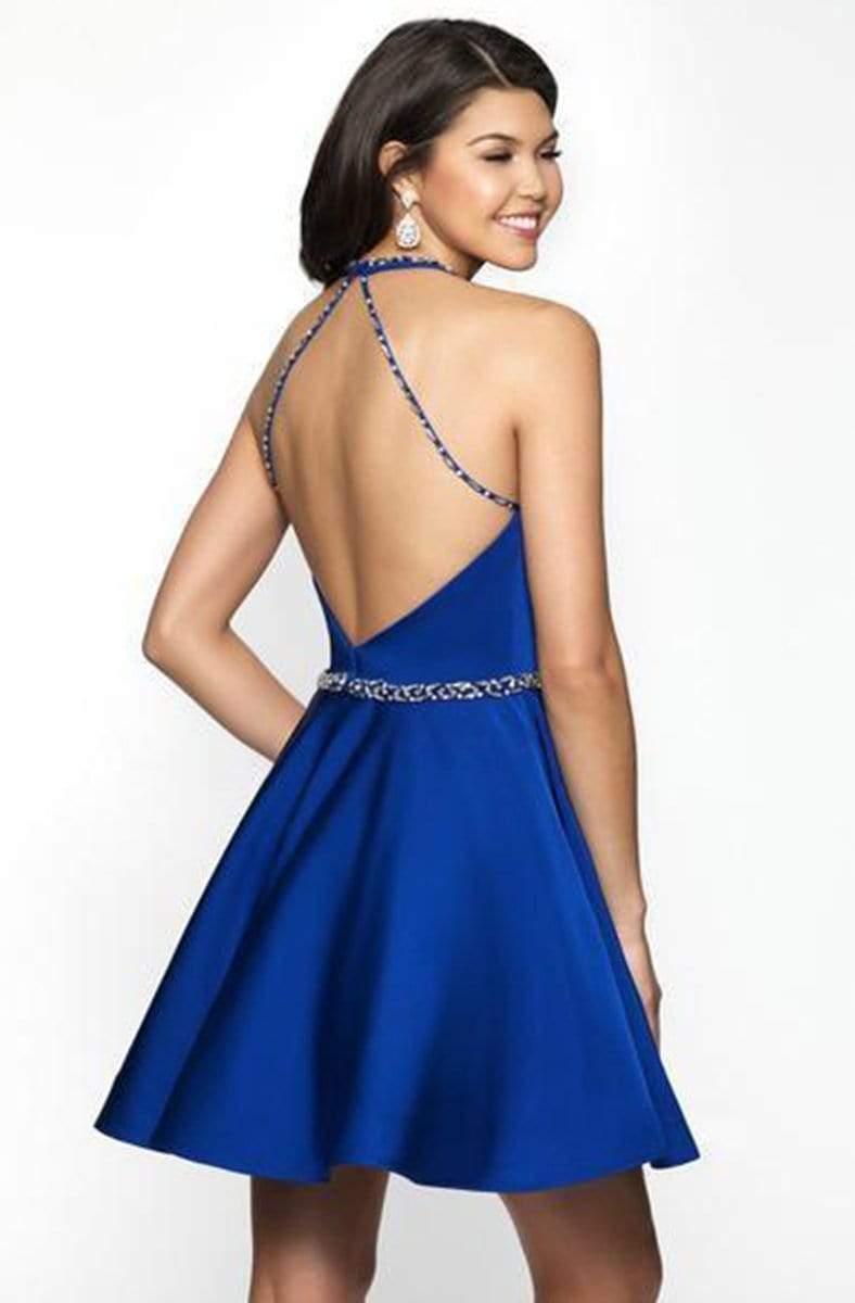 Intrigue - 461 Jewel Accented Halter A-line Dress Special Occasion Dress