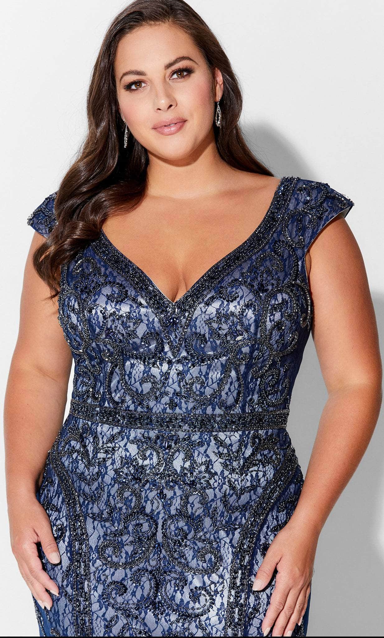 Ivonne D 119D42W - Cap Sleeve Dress