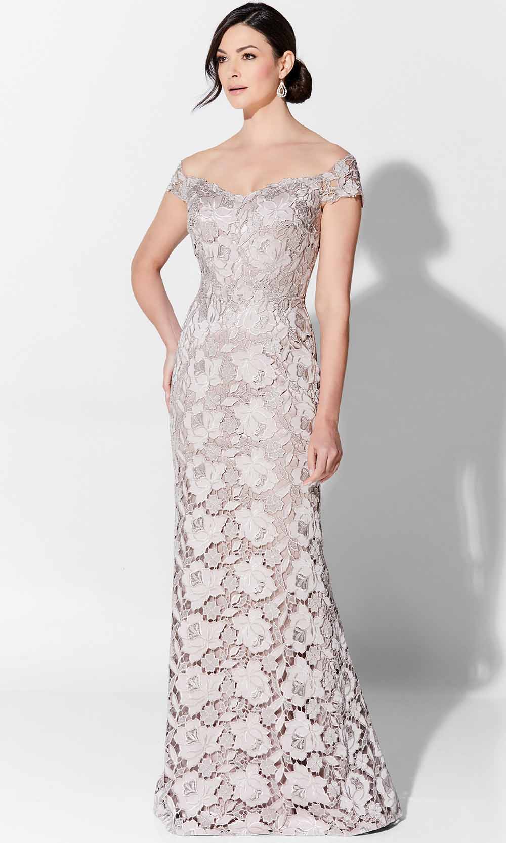 Ivonne D - Sweetheart Embroidered Formal Gown 122D65 In Gray
