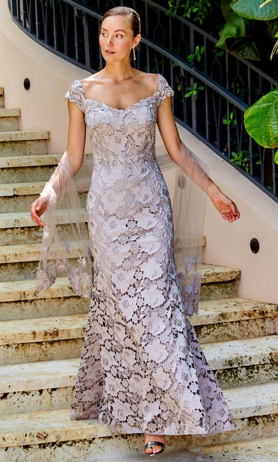 Ivonne D 122D65W - Floral Laced Dress