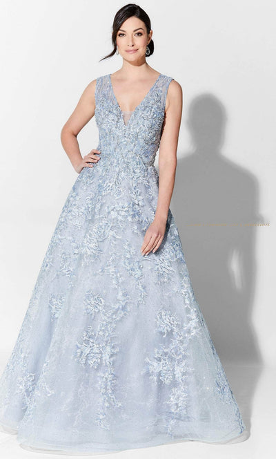 Ivonne D 122D67W - Embroidered A-line Gown