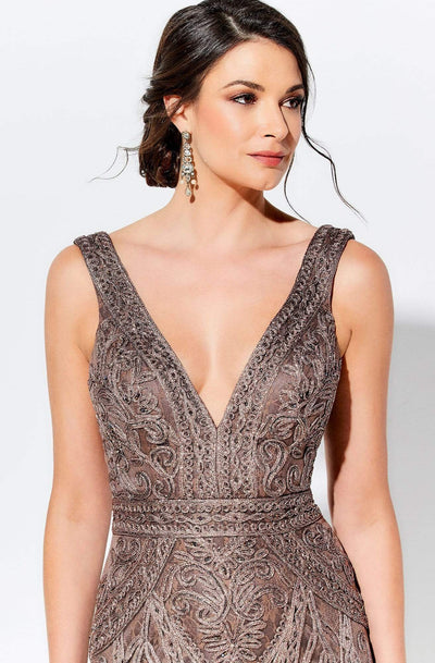 Ivonne D by Mon Cheri - 120D03W Embroidered V-Neck Long Dress Evening Dresses