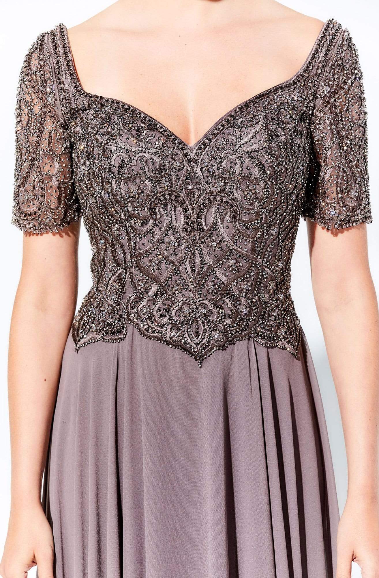 Ivonne D by Mon Cheri - 120D04W Beaded Long A-Line Dress Mother of the Bride Dresses
