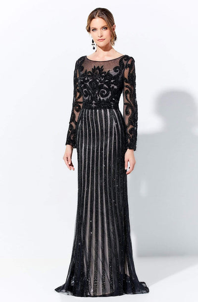 Ivonne D by Mon Cheri - 120D11 Stone Embellished Lace Dress Mother of the Bride Dresses 4 / Gunmetal