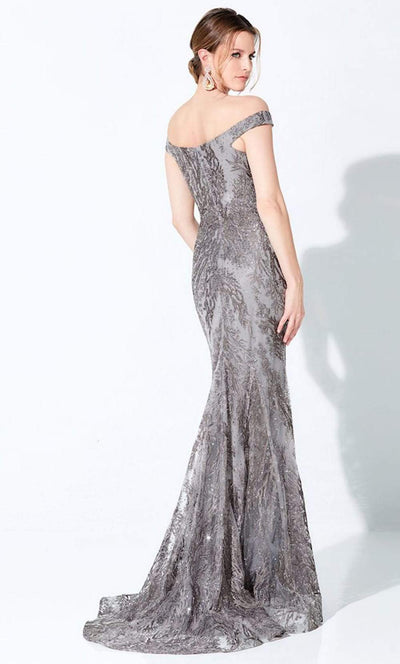 Ivonne D by Mon Cheri - 220D22 Embroidered Off-Shoulder Gown Evening Dresses