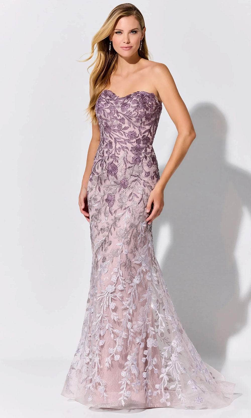 Ivonne-D ID316 - Ombre Lace Evening Dress 12 / Smoke Ivonne-D ID316 - Ombre Lace Evening Dress 12 / Smoke