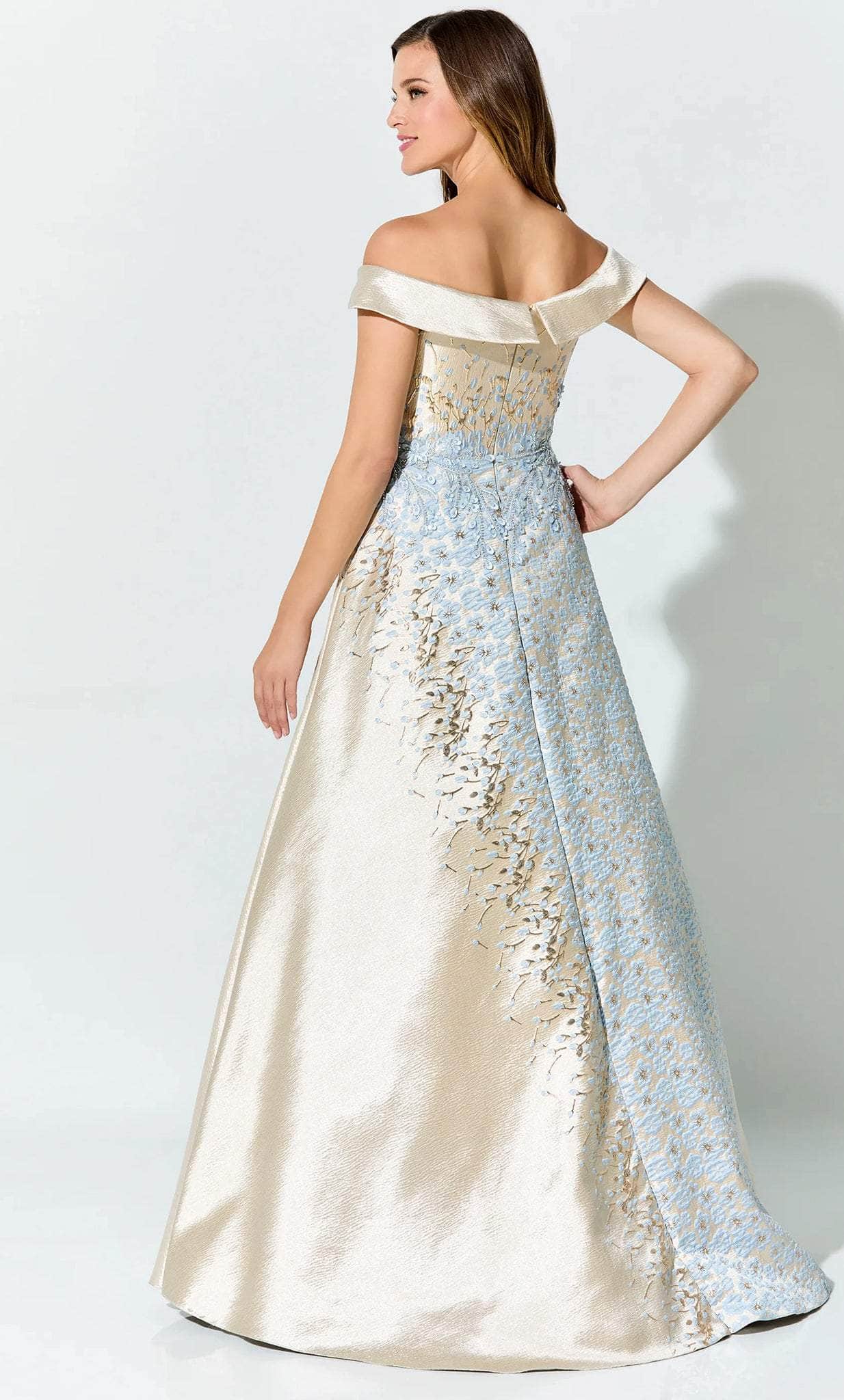 Ivonne D ID929 - A-line Floral Gown