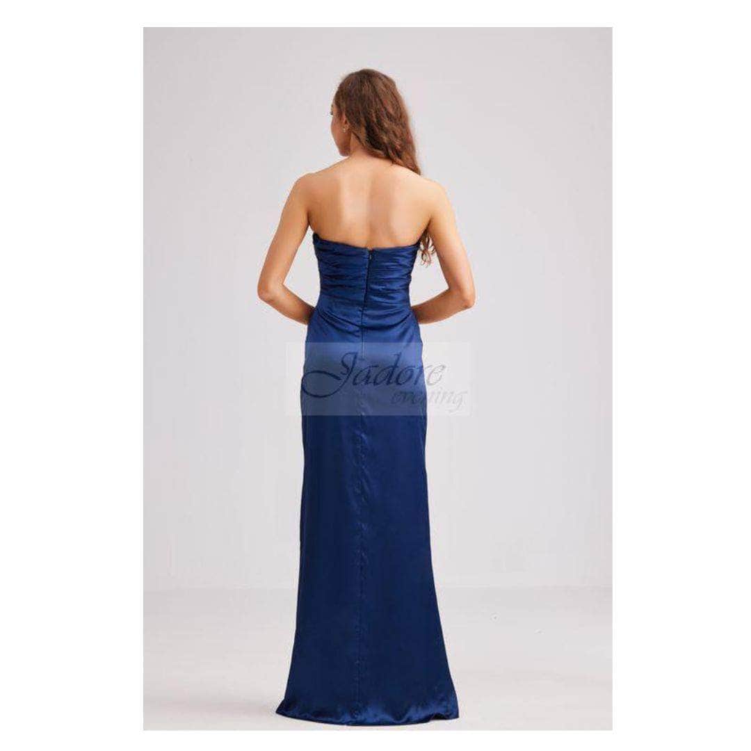 J'Adore Dresses J23015 - Asymmetrical Neck Ruched Detail Dress Special Occasion Dresses