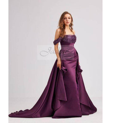 J'Adore Dresses J23019 - Off-Shoulder Satin Dress Special Occasion Dresses