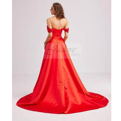 J'Adore Dresses J23019 - Off-Shoulder Satin Dress Special Occasion Dresses