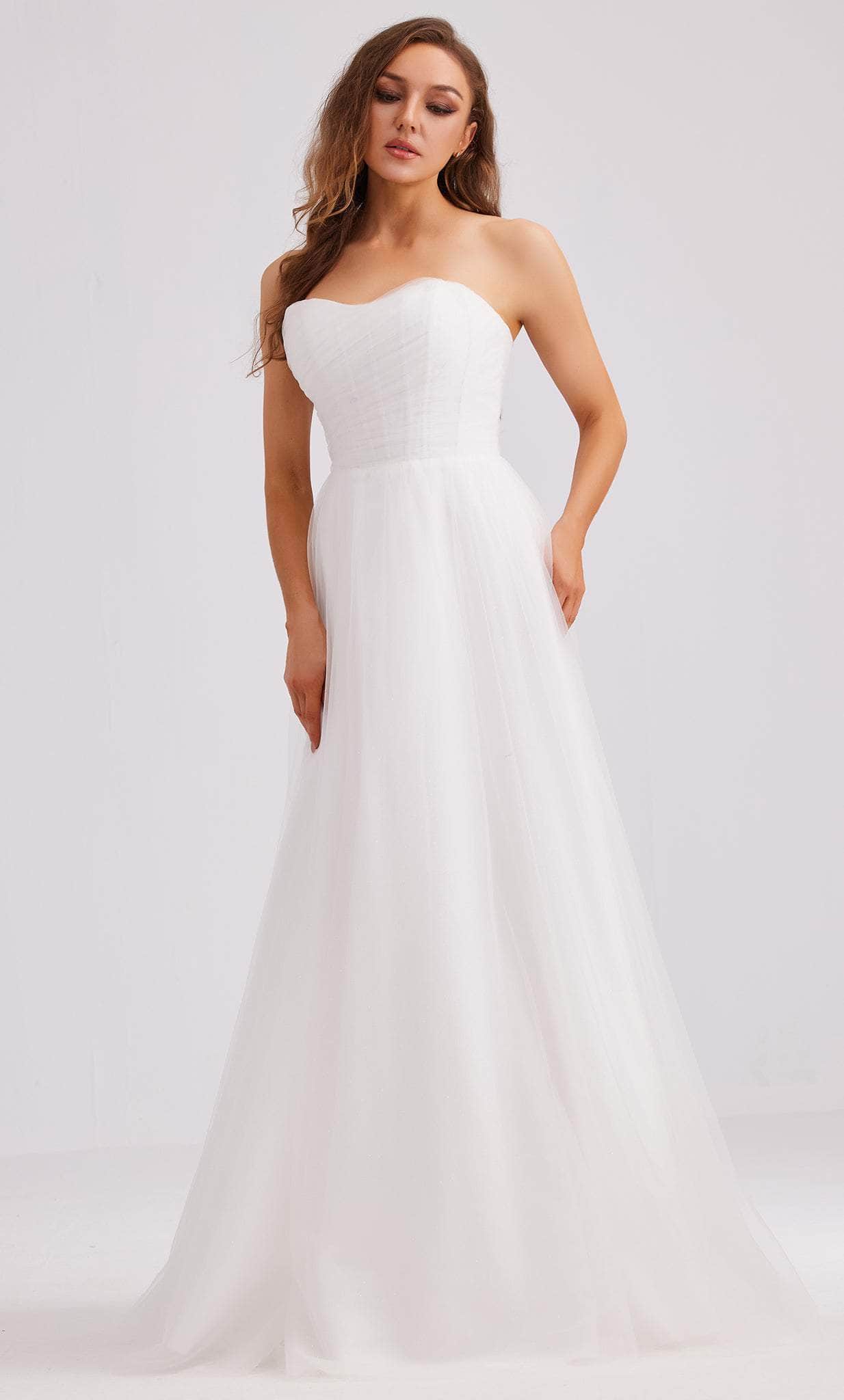 J'Adore Dresses J23038 - Sweetheart Tulle Evening Dress Special Occasion Dress 2 / Ivory